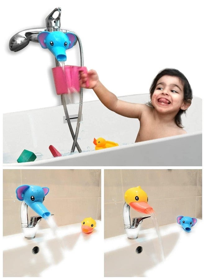 GION Elephant Water Tap Holder - Plastic Cartoon Crane Extender Water tap Faucet Extender for Kids and Children (Plastic) - Image 5